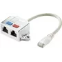 Renkforce RJ45 Network T-Adapter CAT 5e [2x RJ45-Socket - 1x RJ45-Plug] 15,00 cm Metal (RF-4538140)