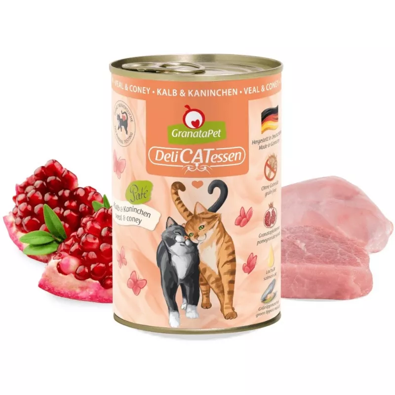 GRANATAPET DeliCATessen Veal and coney - mokra karma dla kotów - 400g