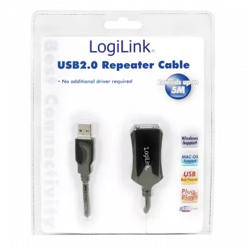 LogiLink Przedłużacz USB 2.0 - Kabel USB 5 m USB A