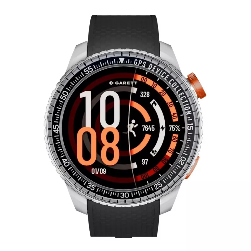 Smartwatch Garett Compass GPS srebrny