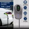 Stacja ładowania EV QOLTEC 52430 22 kW Wi‑Fi RFID 3‑fazowa, 32 A, Typ 2, IP54