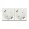Gniazdko elektryczne CEE 7/3 DELOCK Easy 45 — 250 V, 16 A, 4000 W, białe, ABS/PC, 90×45×40 mm