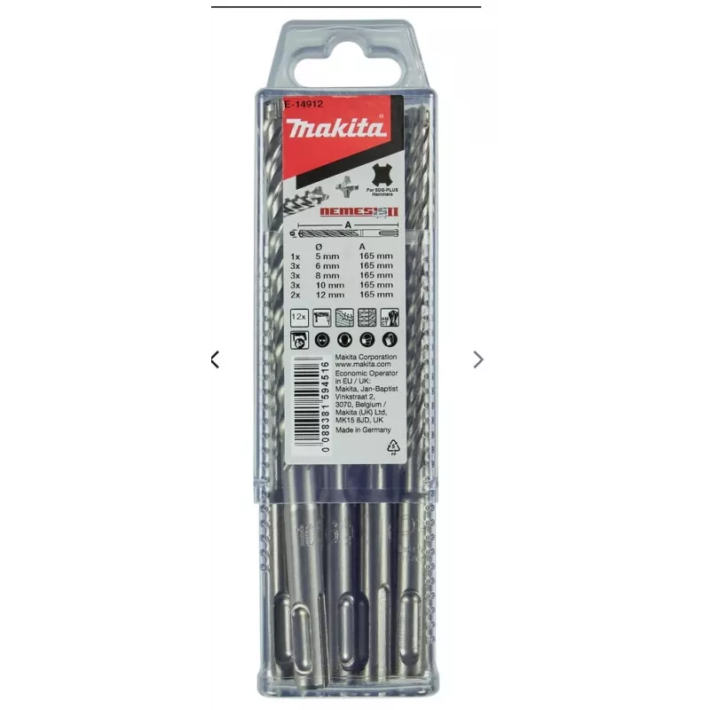 MAKITA ZESTAW WIERTEŁ SDS+ 12szt. NEMESIS 2