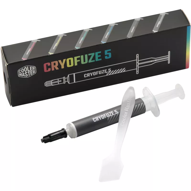 Pasta termoprzewodząca Cooler Master CRYOFUZE 5 biały 3g — wysokoprzewodzący związek termoprzewodzący do CPU/GPU
