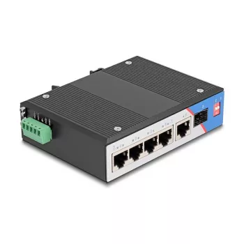 Przełącznik sieciowy DELOCK 80164 4-portowy Gigabit PoE z 1 portem uplink RJ45