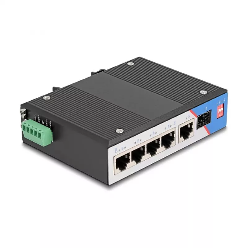 Przełącznik sieciowy DELOCK 80164 4-portowy Gigabit PoE z 1 portem uplink RJ45