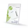 Ładowarka USB uniwersalna biała/4 porty EG-U4AC-02 Gembird