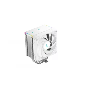 Chłodzenie powietrzne DeepCool AK500S Digital SE — 5 rurek cieplnych, wentylator 120 mm FDB, PWM, multi-LED, biały, obsługa gniazd Intel LGA1150 i AMD