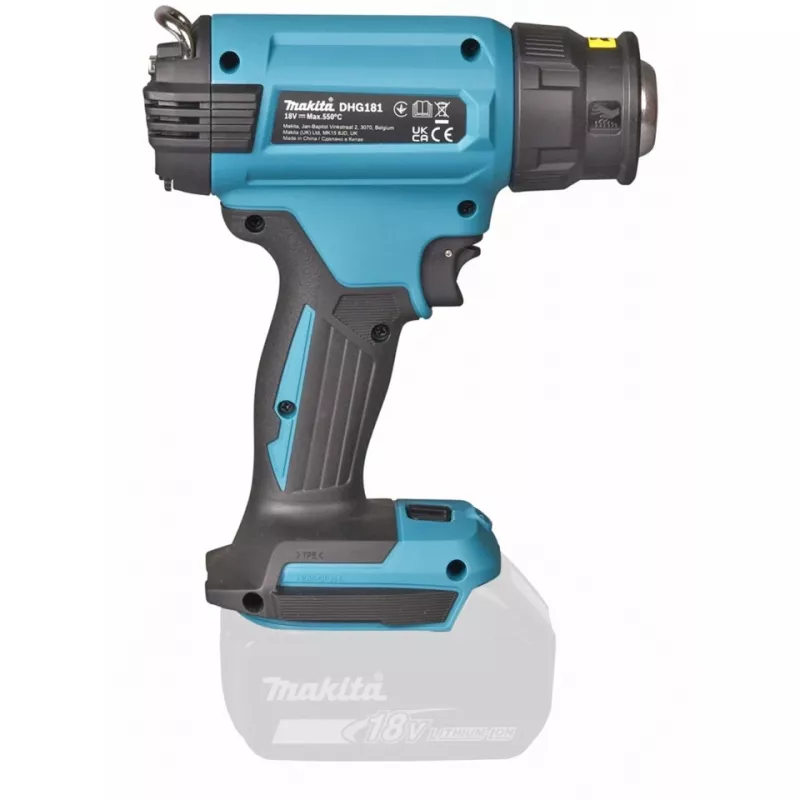 Makita DHG181ZK - Opalarka akumulatorowa - 120 - 200 l/min - bez baterii, bez ładowarki - 18 V (DHG181ZK)