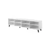 szafka RTV FARO 200x42x52 biały matowy + dąb craft