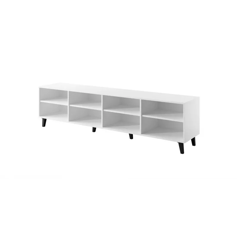 szafka RTV FARO 200x42x52 biały matowy + dąb craft