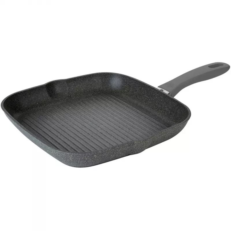 Patelnia grillowa BALLARINI 75002-941-0 kwadratowa szara 28 cm