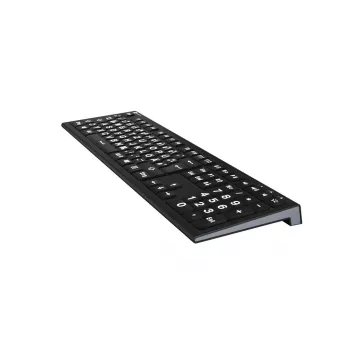 LogicKeyboard XL-Print Astra 2 White on Black DE (PC)