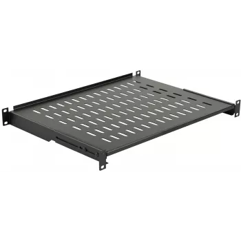 Półka rack LOGON RAS400BL Czarna, udźwig 50 kg, 19 cali
