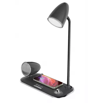 Lampa biurkowa Tellur TLL151361 z bezprzewodową ładowarką Qi i głośnikiem Bluetooth, regulowane oświetlenie