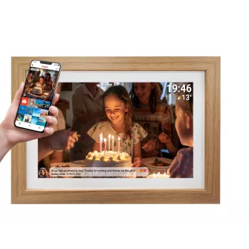 Cyfrowa ramka do zdjęć Denver PFF-1543LW Jasny brąz 39,6 cm (15,6 inch) Ekran dotykowy Wi-Fi