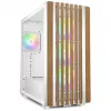 Sharkoon REBEL C70G RGB Full Tower Biały, Drewno