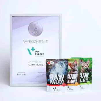 Mokra karma dla kota VETEXPERT RAW PALEO Adult Sterilised Game 100 g — dziczyzna, bezzbożowa, dla skłonności do nadwagi