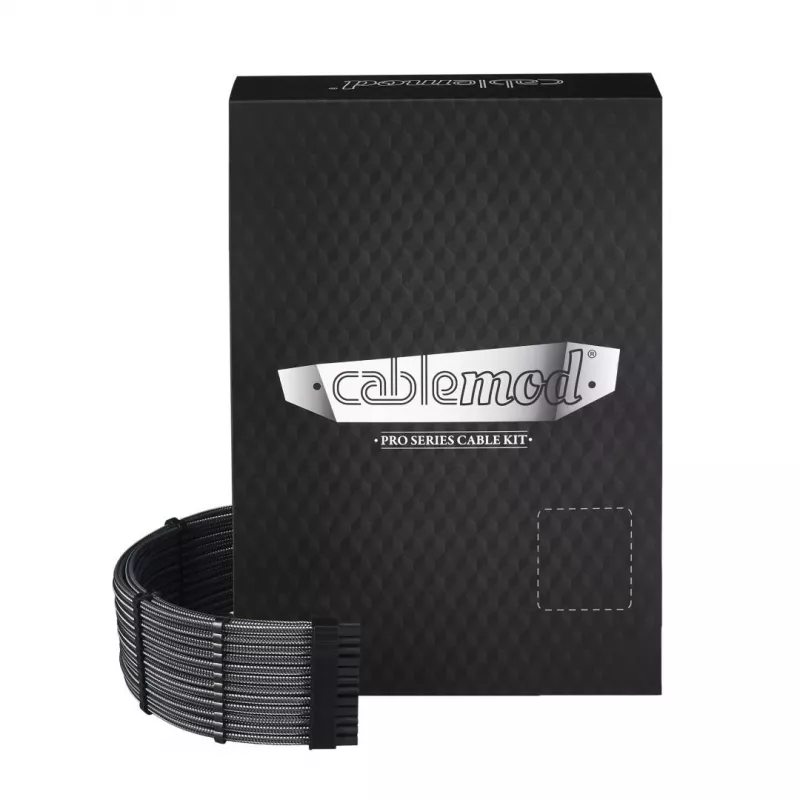 Wewnętrzny kabel zasilający Cablemod CM-PCSI-FKIT-NKC-R Carbon – niezawodne dostarczanie zasilania