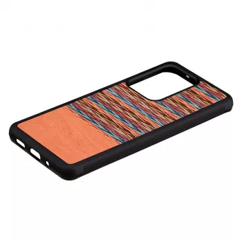 Etui na telefon man and wood do Samsung Galaxy S20 Ultra — brązowa krata z czarnymi wykończeniami