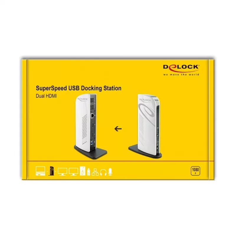 Stacja dokująca USB DeLOCK 87771 Dual HDMI Full-HD USB 3.2 LAN Audio