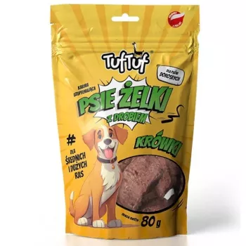 Przysmaki dla psów TufTuf Poultry Fudge 80 g — miękkie gryzaki treningowe o smaku drobiowym, bez cukru i glutenu
