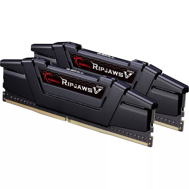 DIMM 16 GB DDR4-3600 (2x 8 GB) Dual-Kit, Arbeitsspeicher schwarz, F4-3600C18D-16GVK, Ripjaws V, INTEL XMP