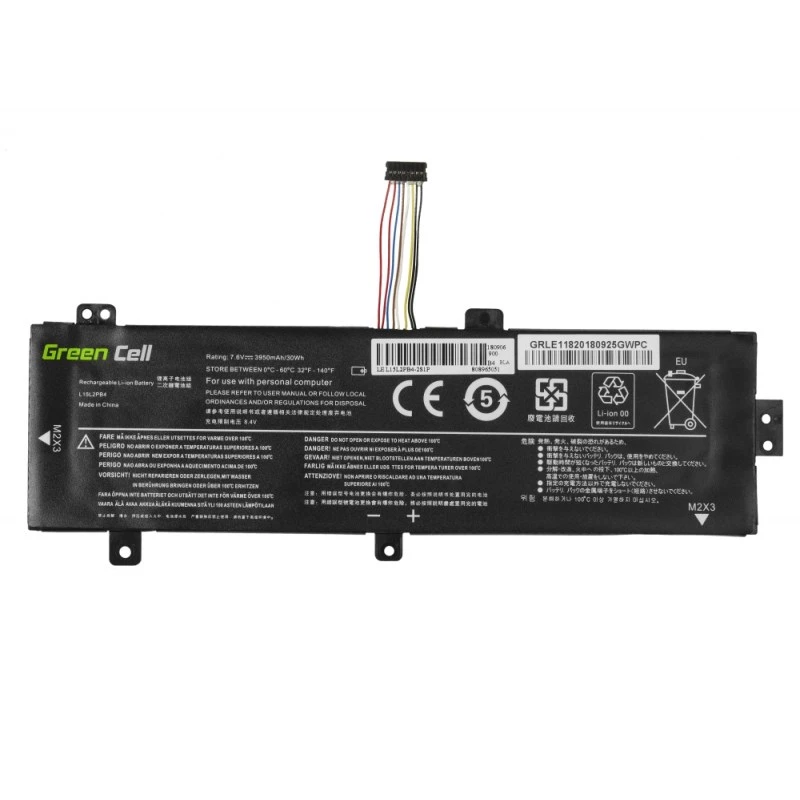 Bateria zielony Cell LE118 do Lenovo Ideapad 310-15 (7.6V, 3500mAh, 4-ogniwowa, LiPo, czarna)
