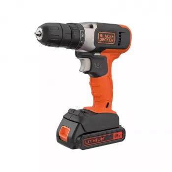 BLACK & DECKER | Wiertarko-wkrętarka akumulatorowa | BCD001C2-QW | 18 V | 2x1,5 Ah | Litowo-jonowa