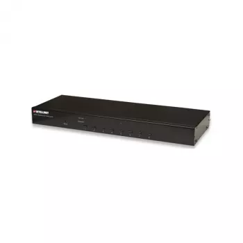 Intellinet 8-Port Rackmount KVM Switch, Combo USB + PS/2, On-Screen Display, Cables included (Euro 2-pin plug)