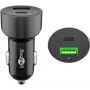 Goobay 39908 Ładowarka do urządzeń mobilnych Smartfon - Tablety Czarna Adapter do gniazda zapalniczki Szybkie ładowanie Samochodowa (39908)