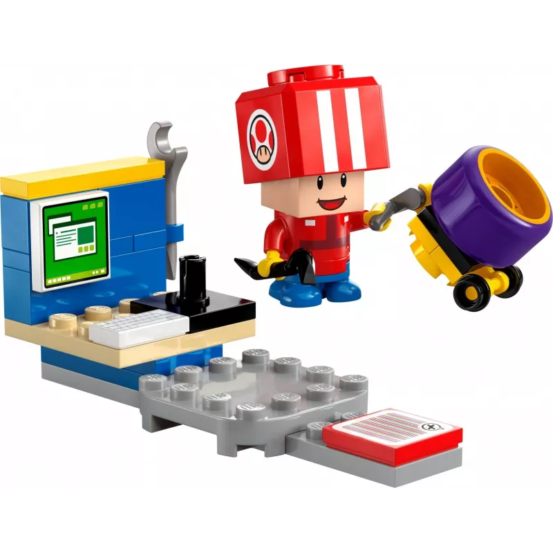 Klocki LEGO Mario Kart Toad Pit Crew polybag 30702 mały zestaw z minifigurką i akcesoriami