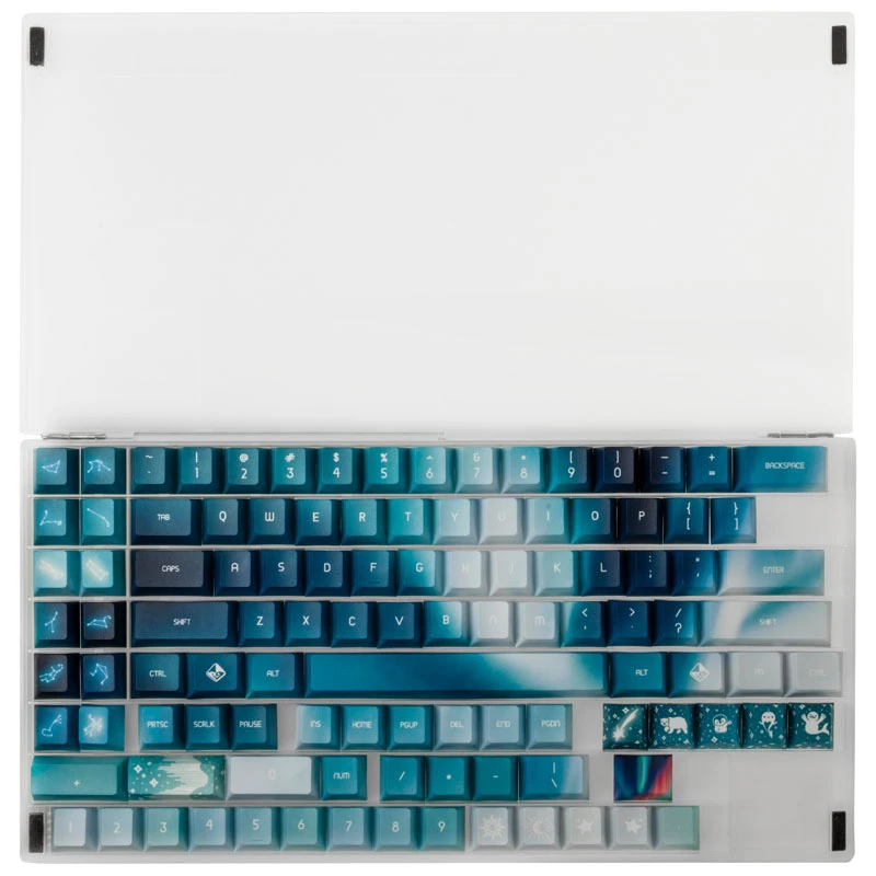 Zestaw keycapów Traitors AURORA GAKC-269 układ US, zamienne keycapy do klawiatur mechanicznych