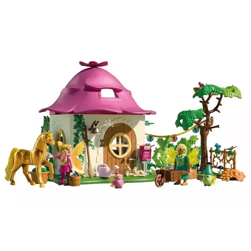 Zestaw figurek Princess Magic 71838 Przytulny domek wróżki i złoty jednorożec
