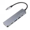 USB-C hub FIXED FIXHU-MN-GR 5-port mini for laptops and tablets