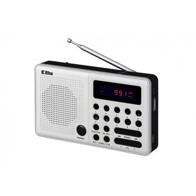Eltra Radio Pliszka USB, FM biały