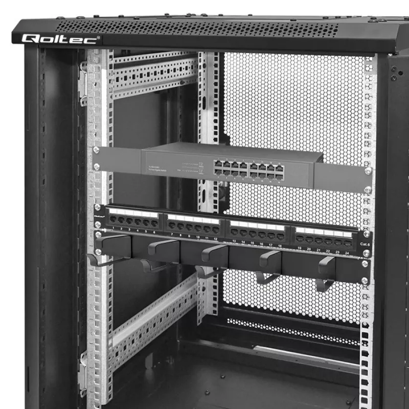 Organizator kabli QOLTEC 54515 1U do szaf 19-calowych