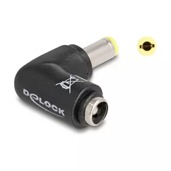 Łącznik przewodowy DeLOCK 80795 DC 5.5 x 2.1 Czarny Męski/Żeński