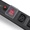 Qoltec 53998 Listwa zasilająca do RACK 19 | 1U | 10A | PDU | 8xIEC C13 | 2m