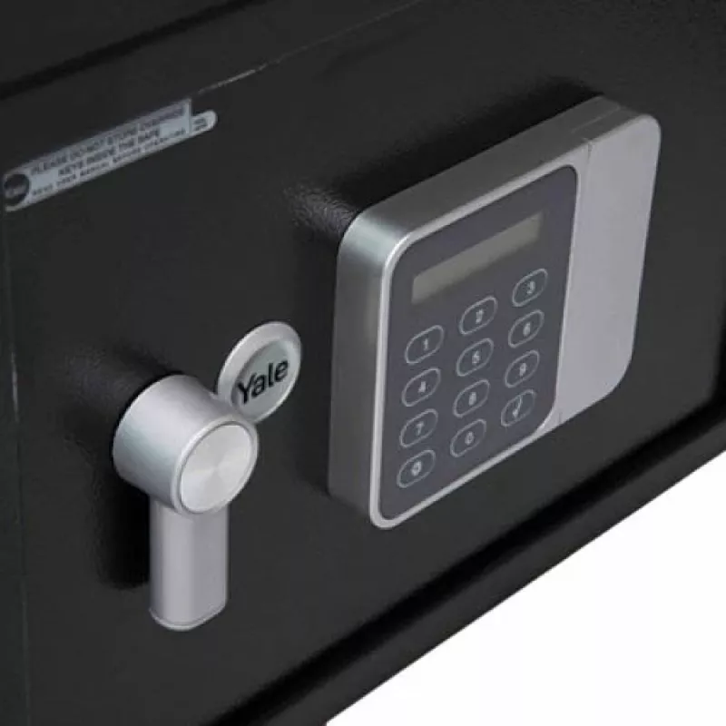 Sejf wolnostojący Yale YSG/200/DB2 — stalowy, z zamkiem szyfrowym, 8,6 L, 310×200×200 mm, czarny