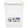 Plastikowy pojemnik na detergenty Rotho Basic 9 L model 1770101100RP, biały, pokrywka, otwór do zawieszania
