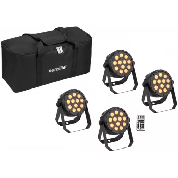 LED PARty Spot EUROLITE 42110204 RGB WW Silent — Reflektor LED PAR, RGB + ciepła biel