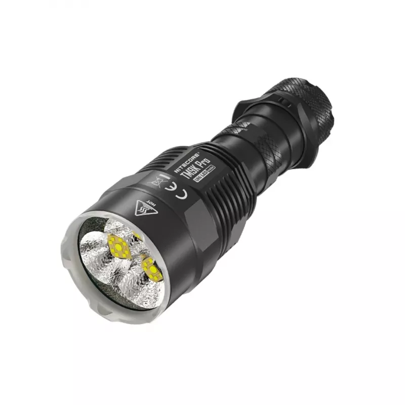 Latarka ręczna Nitecore TM9K PRO — 9900 lm, ładowanie przez USB, IP68, 133 mm, 227 g, aluminium, czarna