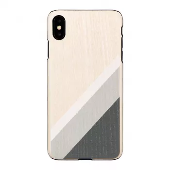 Etui na telefon man and wood do iPhone XS Max — szary garnitur, czarny