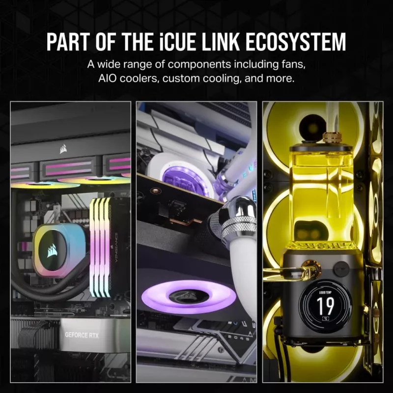 CORSAIR iCUE LINK RX140 140mm Czarny 2-Pack