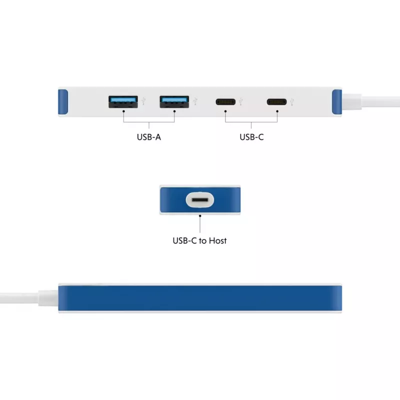 USB-C Hub HYPER HyperDrive Flex HD5200BUGL — 4 porty, niebieski