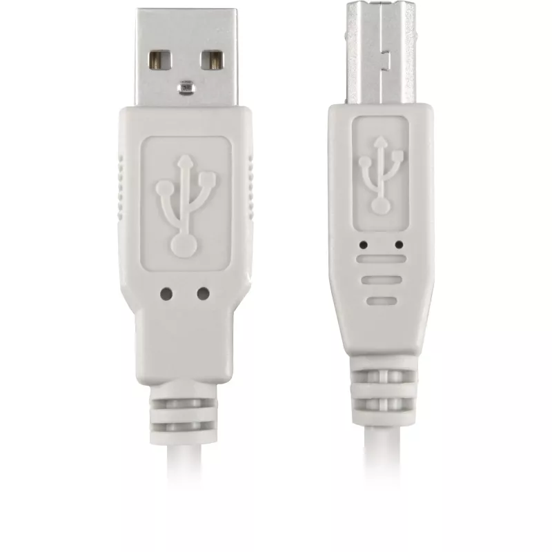Kabel USB 2.0, wtyk USB-A > wtyk USB-B (szary, 0,5 metra)