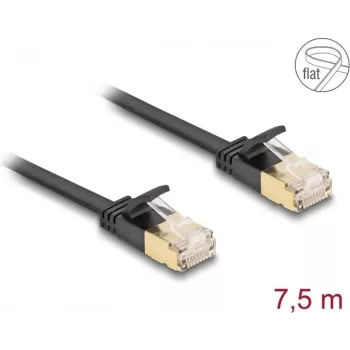 Kabel sieciowy DeLOCK RJ45 Cat.6A wtyk do wtyku U/FTP 7,5 m czarny