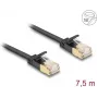 Kabel sieciowy DeLOCK RJ45 Cat.6A wtyk do wtyku U/FTP 7,5 m czarny