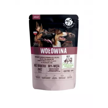 Mokra karma dla psa PetRepublic PET REPUBLIC Adult Beef 500 g